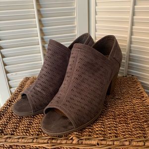 Open toe booties